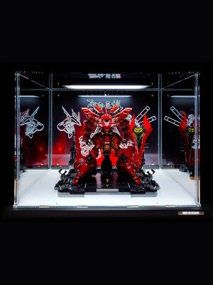 (건담홀릭) 해체장기 메탈스트럭쳐 사자비 투명 아크릴 LED 조명 장식장(확장형)