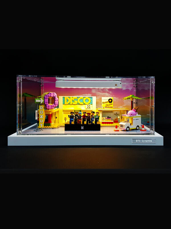 BTS 레고 아이디어 다이나마이트 21339 아크릴 장식장 케이스 사이즈(mm) : 450 x 300 x 200 ( 가로 x 세로 x 높이 ) - 건프라앤큐브,건큐브,케이스,장식장,