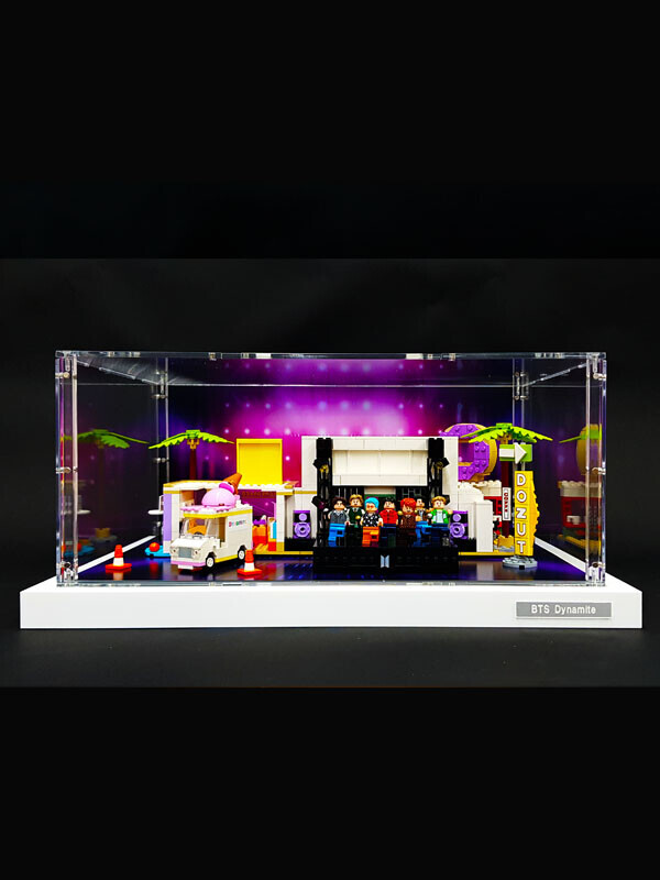 BTS 레고 아이디어 다이나마이트 21339 아크릴 장식장 케이스 사이즈(mm) : 450 x 300 x 200 ( 가로 x 세로 x 높이 ) - 건프라앤큐브,건큐브,케이스,장식장,